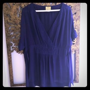 Anthropologie blue top